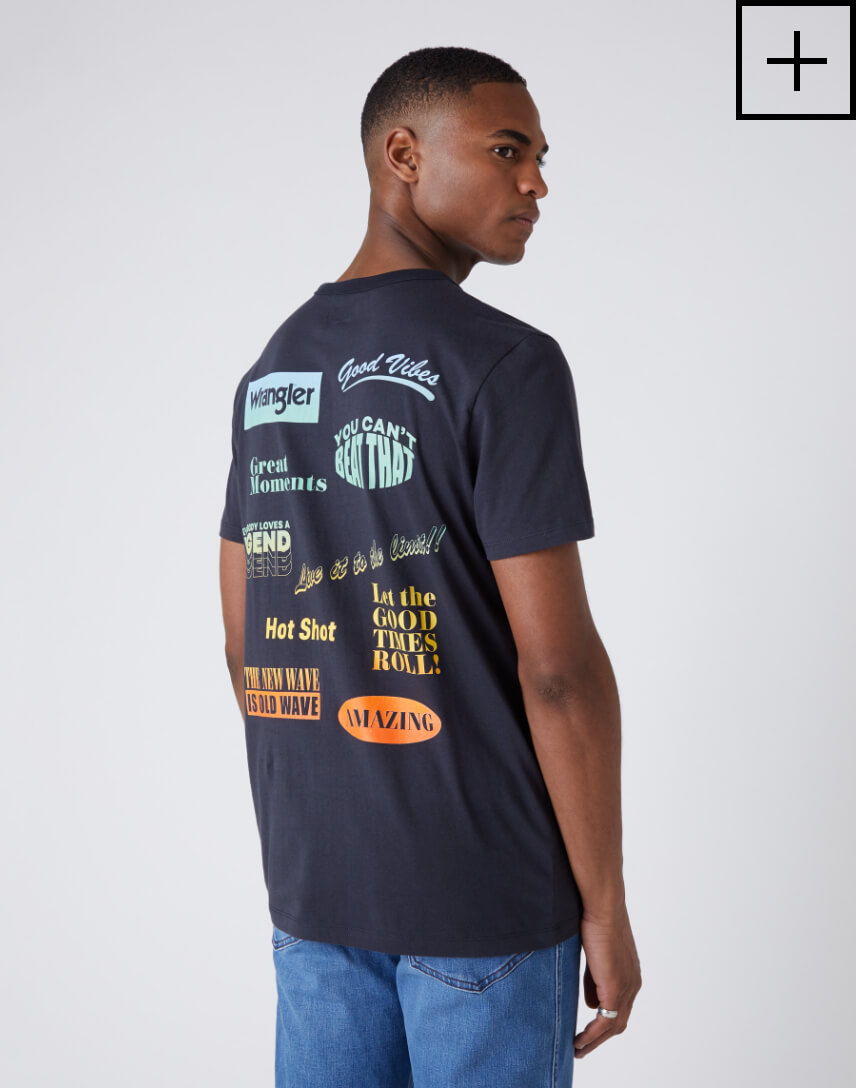 short sleeve good times tee in blue graphite